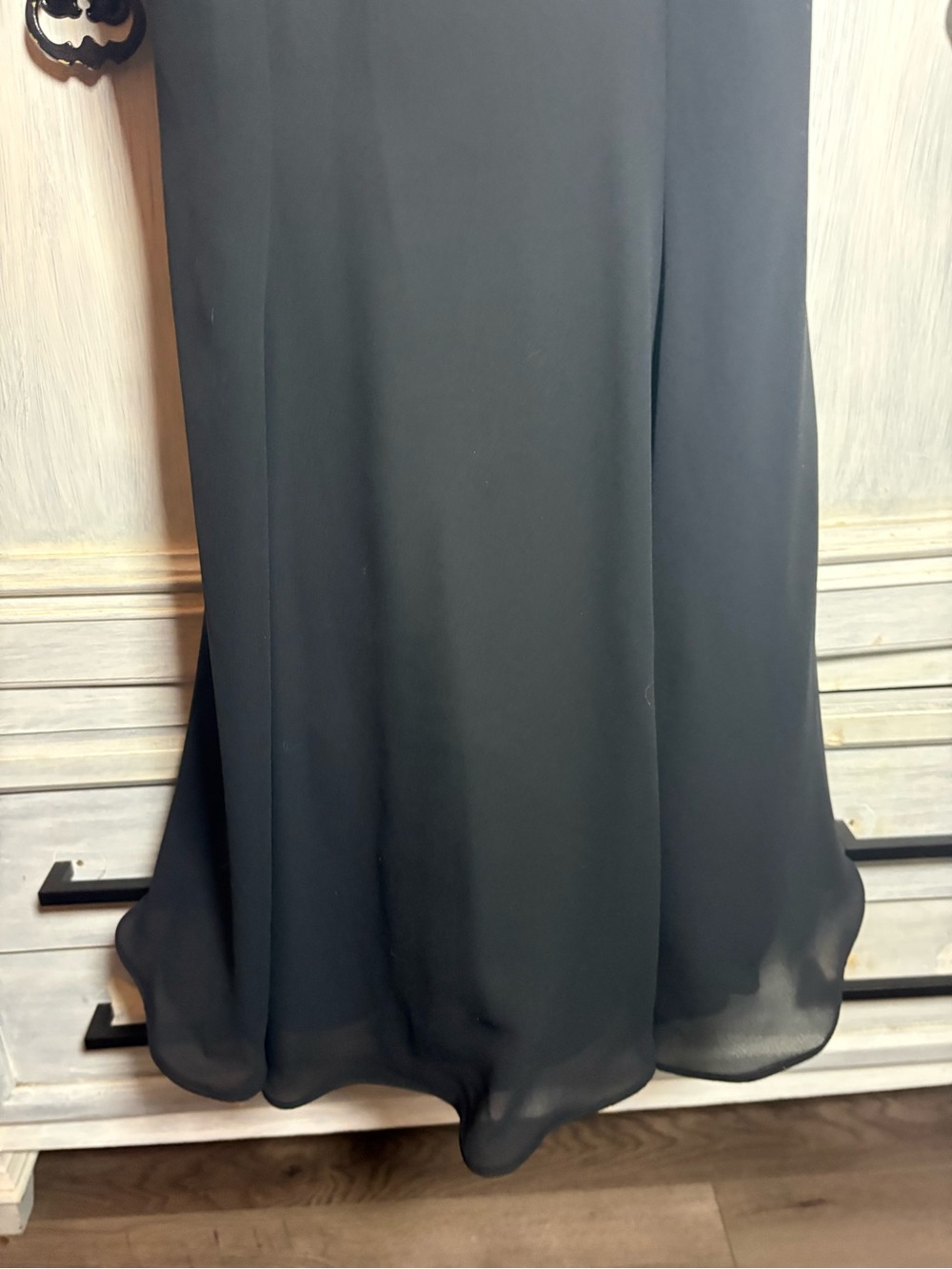 Vintage Jessica Howard Black Pearl Detail Halter Cocktail Dress Flare 90’s - Picture 5 of 9